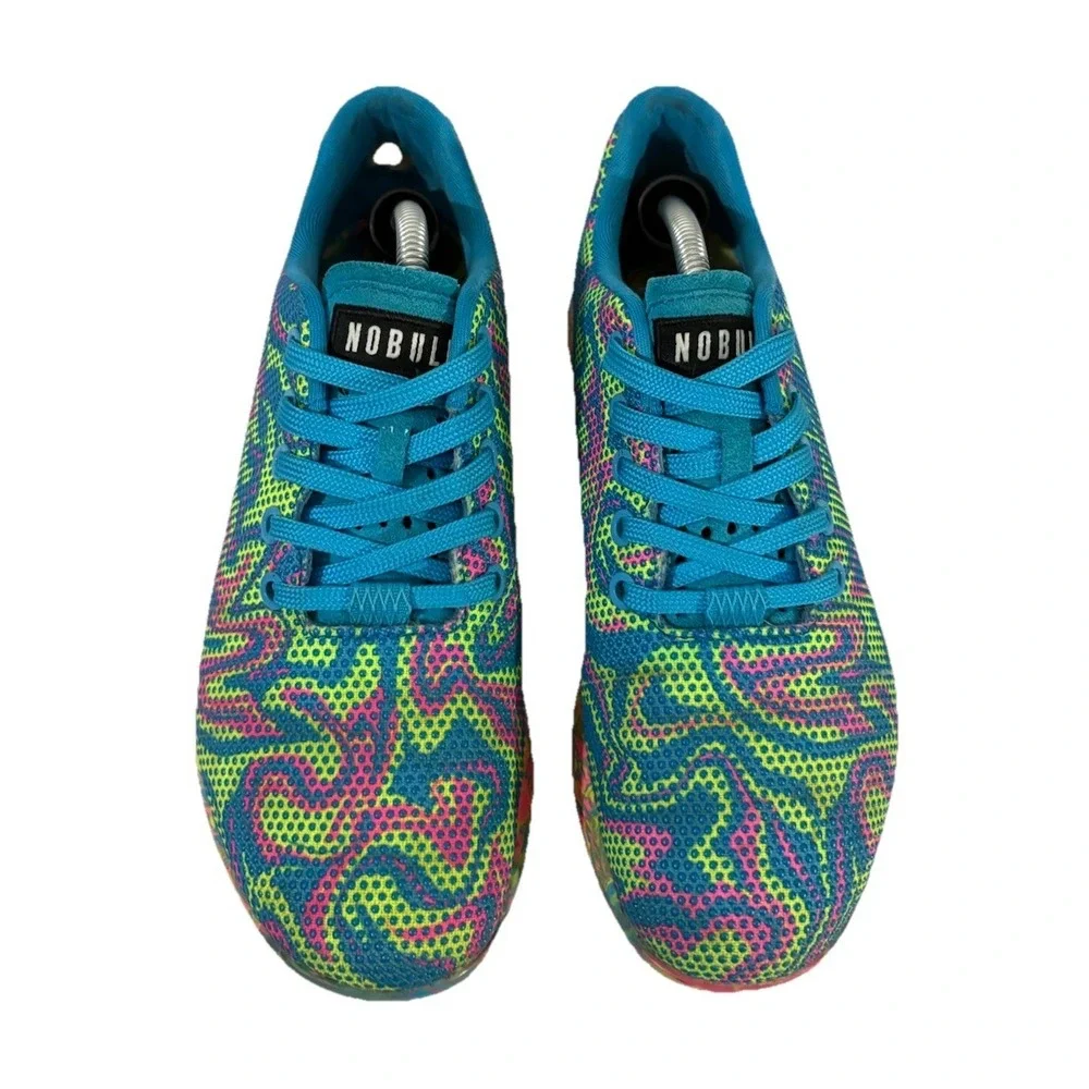 NoBull Superfabric Training Shoes Neon Swirl Womens 7.5 Unicorn‎ Collection